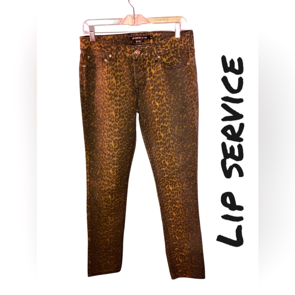 LIP SERVICE•NEEDLE•SIZE-30•CHEETAH PRINT•JEANS